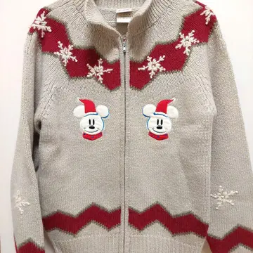 디즈니 스토어 스노우맨 가디건 크리스마스 미키 눈사람