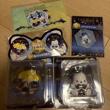 산리오 해피 복권 포차코 폼폼푸딩 피규어 A상 세트