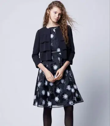 TOCCA 프릴 노카라 자켓 블랙 0 새상품