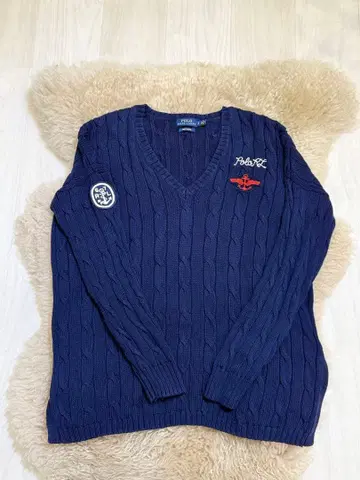 Polo RL 네이비 케이블 니트 스웨터 sp 160/84a