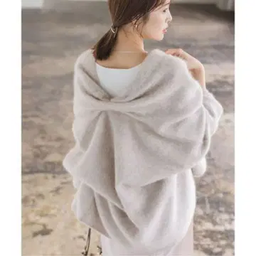 noble 퍼 니트 퍼프 가디건