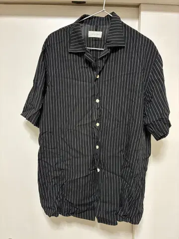 BED J.W. FORD 반팔 셔츠 블랙 스트라이프 사이즈 0