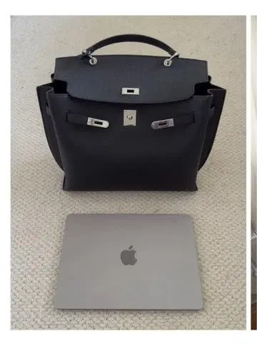 집소피아 2WAY 스퀘어 가죽 백 블랙