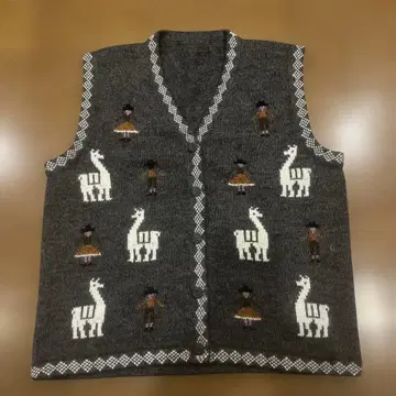 future design 미래 설계 PERU제 알파카 울 니트 베스트 M