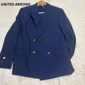 유나이티드 애로우즈 골드 버튼 네이비 더블 테일러드 자켓 L 사이즈