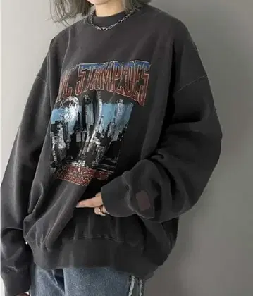 Java 그레이 M 사이즈 맨투맨