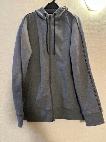 Calvin Klein 그레이 후드티 풀 집업