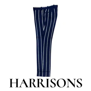 HARRISONS 네이비 스트라이프 슬랙스 오더 팬츠