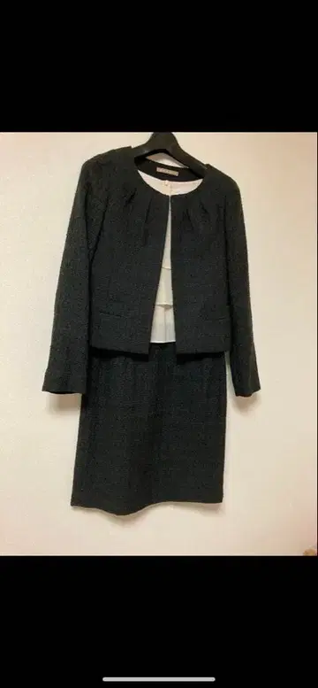 블랙 원피스 수트 세트