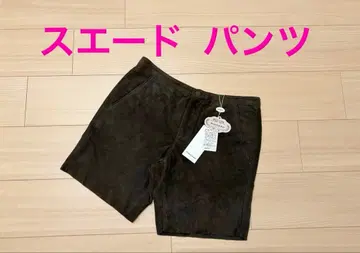 [ 새상품 택 포함 ] 판소 PINCEAU 스웨이드 숏팬츠 가죽