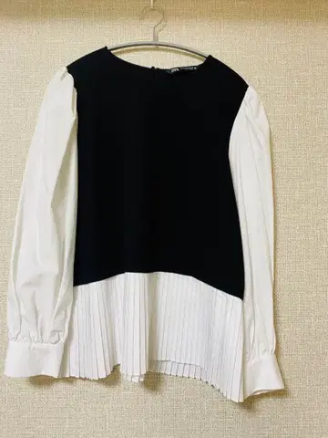 새상품급 ZARA 플리츠 셔츠 베스트 M