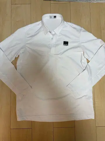 먼싱웨어 화이트 긴팔 피케 셔츠 LL