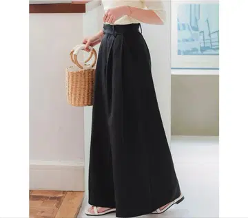 새상품 고베 레터스 Petitle 와이드 플레어 팬츠 작은 키용 프티 M