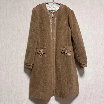 Super Beauty 노카라 코트 42 L 사이즈 브라운 새상품급