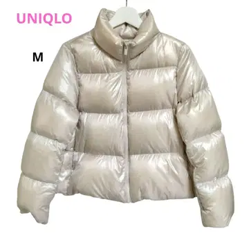 유니클로 UNIQLO 여성용 베이지 숏 다운 자켓