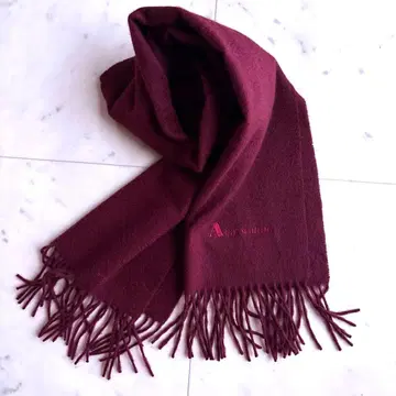 새상품급 아쿠아 스큐텀 캐시미어 100% 머플러 버건디 레드