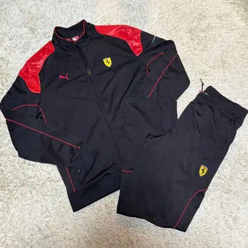 레어 콜라보 PUMA x FERRARI 셋업 저지 상하의 자수