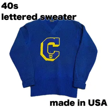 40s 레터드 스웨터 니트 와펜 칼리지 미국 빈티지 의류 빈티지