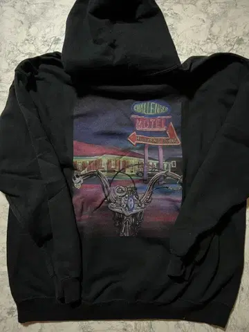 챌린저 후디 후드티 스트릿 나가세 토모야 바이커 L 블랙