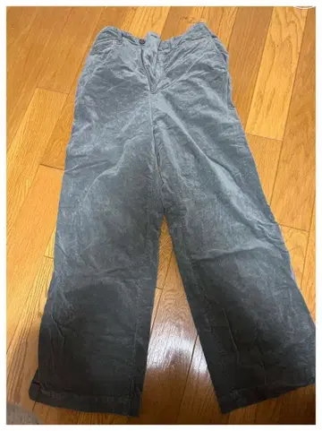 그레이 코듀로이 캐주얼 팬츠
