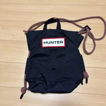 HUNTER 블랙 토트백