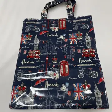 미사용 새상품 Harrods 해롯 런던 디자인 토트백 밴드 포함