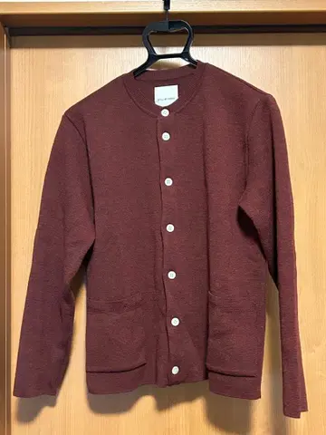 STILL BY HAND 버건디 가디건