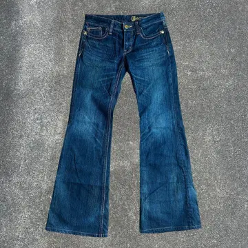 y2k 로우 라이즈 플레어 데님 팬츠