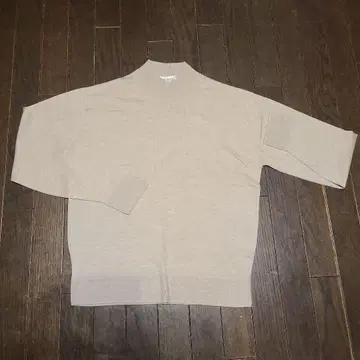 PETER GEESON 라이트 그레이 크루넥 하이 게이지 니트 M