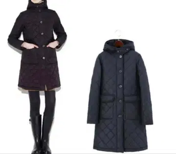 매킨토시 퀼팅 보아 코트