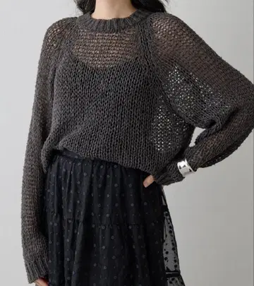 2025AW [윔 가젯] 3D 니트 풀오버 시스루 니트