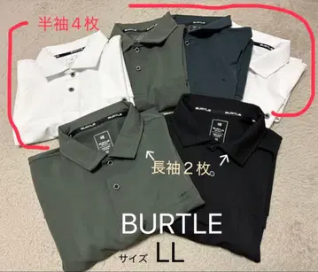 BURTLE 피케 셔츠 세트 LL 사이즈 반팔 4장 긴팔 2장