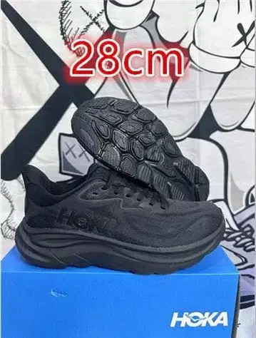 Hoka OneOne Clifton 10 스니커즈 블랙 28cm