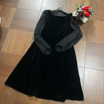 FOXEY VELOUR NOIR 블랙 A라인 드레스 40