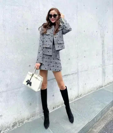 sheller 셰리에 도트 트위드 큐롯