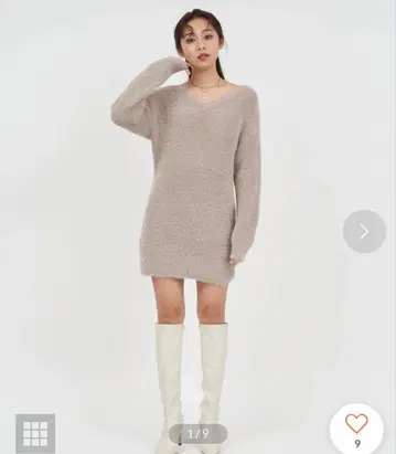 ROYAL PARTY 샤기 미니 원피스