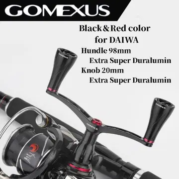 고메쿠사스 더블 핸들 알루미늄 노브 블랙 레드 98mm 다이와