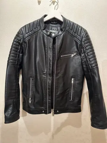 ZARA 라이더스 페이크 가죽 자켓 S
