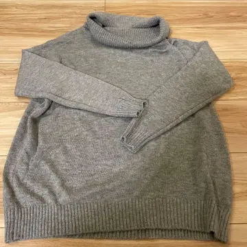 vingtrois 그레이 터틀넥 니트 스웨터 긴팔