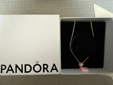 PANDORA 핑크 하트형 목걸이