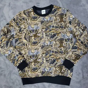 ZARA 호랑이 무늬 자수 맨투맨 스웨터 최상급 새상품급