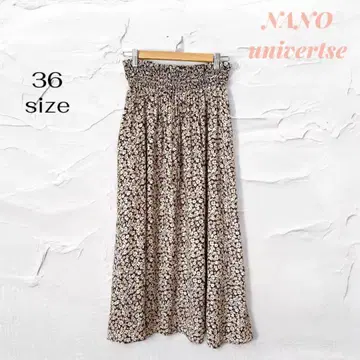 나노 유니버스 새상품급 꽃무늬 롱 스커트 전체 밴딩 36 사이즈