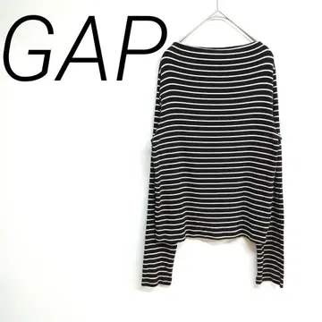 GAP 스트라이프 긴팔 티셔츠 블랙/화이트 L 심플 캐주얼