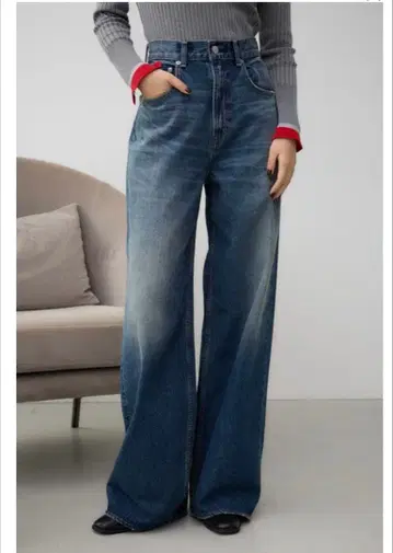 AZUL DENIM 하이웨스트 루즈핏 데님