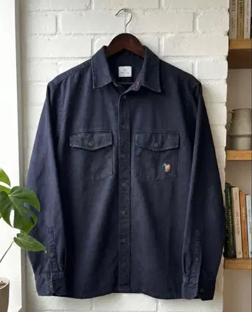 [ 인기 ] 폴스미스 제브라 자수 워크 셔츠 네이비 오가닉 코튼 100%