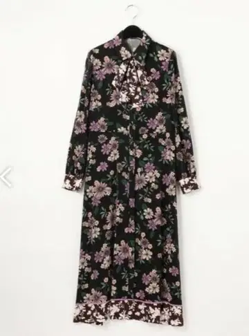 그레이스 콘티넨탈 플라워 프린트 플레어 원피스