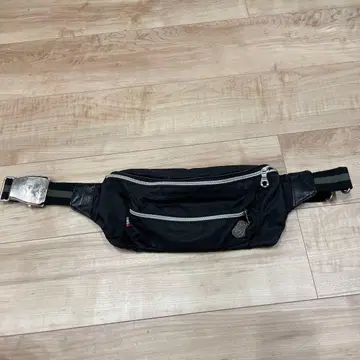 블랙 바디백 웨스트 파우치 2포켓