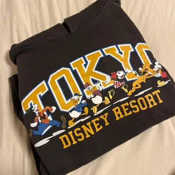 도쿄 디즈니 리조트 브라운 후드티 M