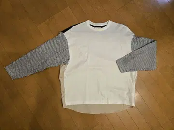 [ TOMORROWLAND ] 코튼 스트라이프 셔츠 콤비 디자인 풀오버