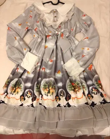 [ Xmas ] 크리스마스 패턴 드레스 원피스